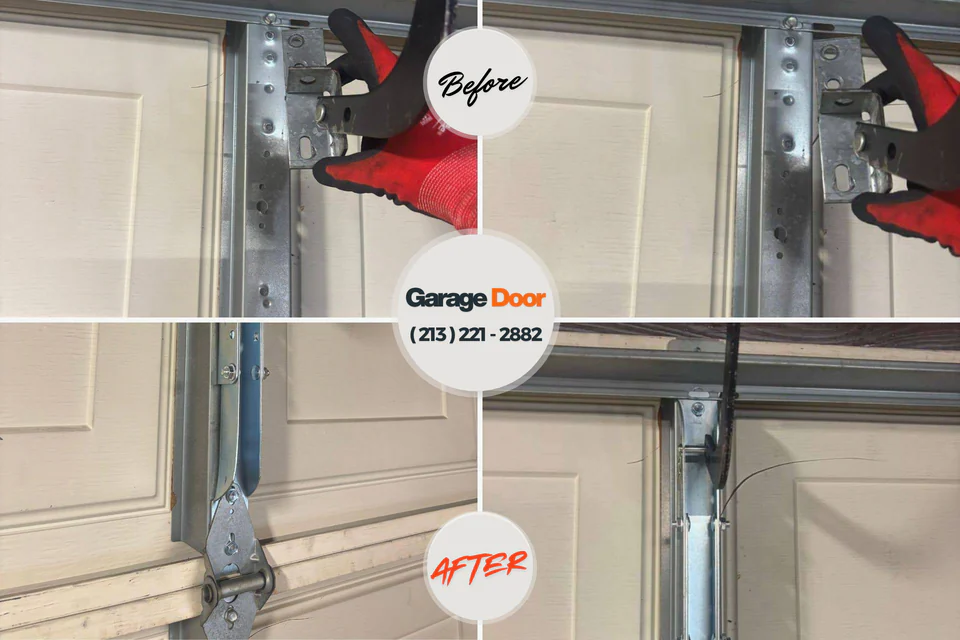 Before and after: garage door opener repair Bowmans Addition, MD